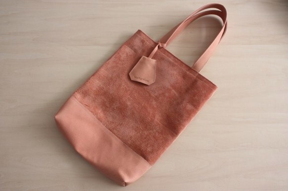ピッグスエードのはる色トートバッグ  受注製作