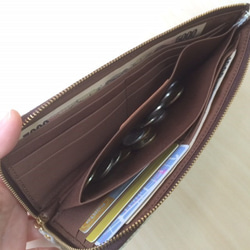 【さくらピンク】牛本革のスリムな長財布　シュリンク 7枚目の画像