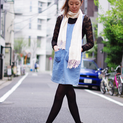 “naminami” silk border stole 3枚目の画像