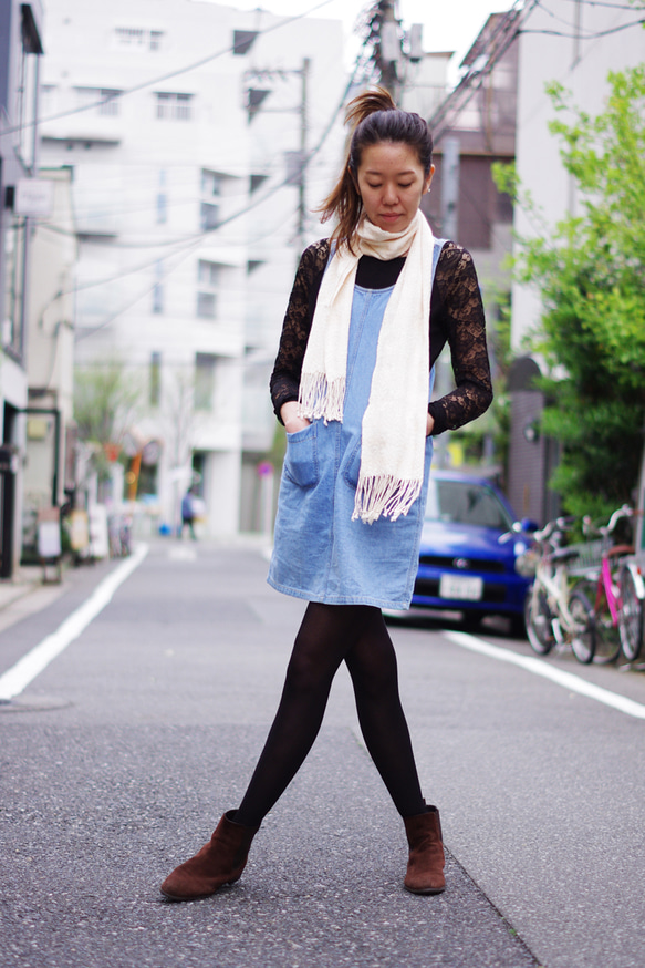 “naminami” silk border stole 3枚目の画像