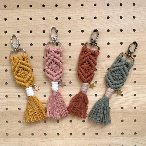 オーダー】メンカラストラップ カチューシャタオルホルダー マクラメ