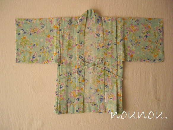 Haori　for　baby(ペールグリーン) 3枚目の画像