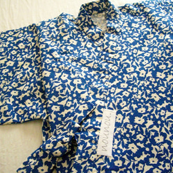 Jinbei　for　kids(ブルー小花100) 2枚目の画像