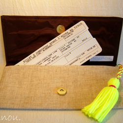 ribbon clutch bag　(イエロー) 2枚目の画像