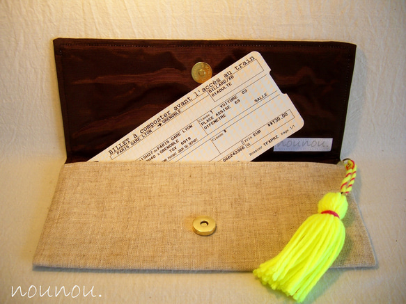 ribbon clutch bag　(イエロー) 2枚目の画像