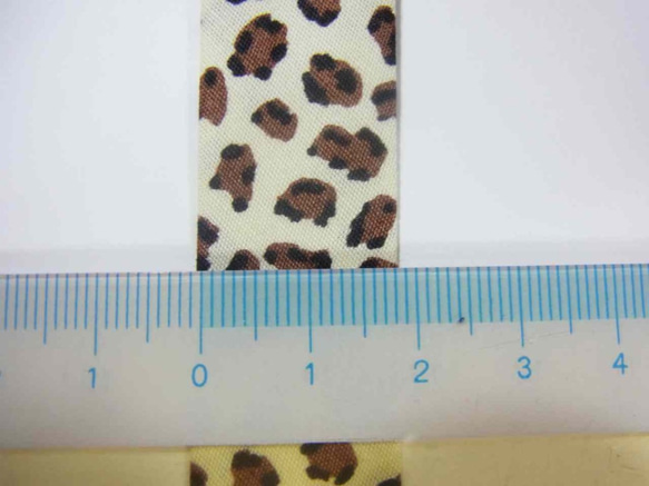 両折れバイアステープ　豹柄　18ｍｍ巾ｘ3mｾｯﾄ 3枚目の画像