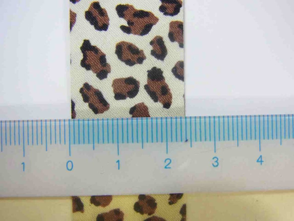 両折れバイアステープ　豹柄　24ｍｍ巾ｘ3mｾｯﾄ 3枚目の画像