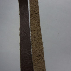 本革　茶色（ｳｫｯｼｬﾌﾞﾙﾚｻﾞｰ使用）10mm巾ﾃｰﾌﾟ　1ｍｘ1本 2枚目の画像