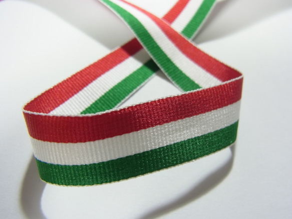 イタリア国旗モチーフ　グログランテープ　3mｾｯﾄ 2枚目の画像