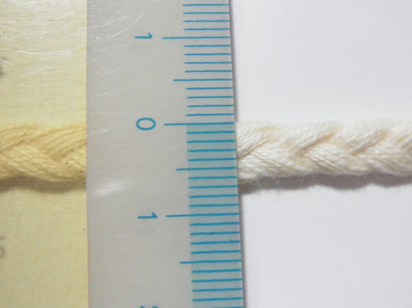 綿コード　三つ編み　　M　約6ｍｍ巾ｘ3mｾｯﾄ 2枚目の画像