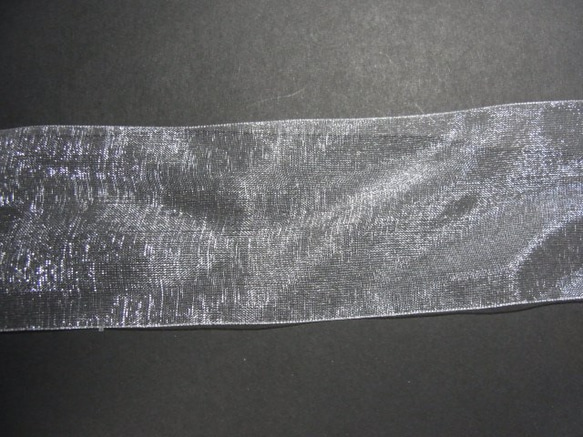 オーガンジーリボン　50ｍｍ巾　白　2ｍセット 1枚目の画像