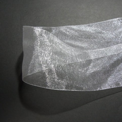 オーガンジーリボン　50ｍｍ巾　白　2ｍセット 2枚目の画像