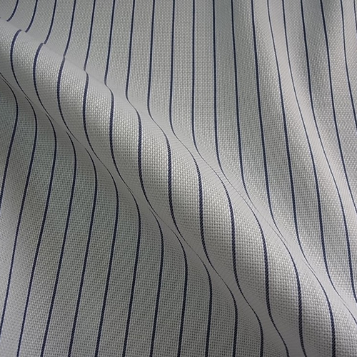 スイス社製 ひんやり生地！アイスコットン 白地xネイビー ピン