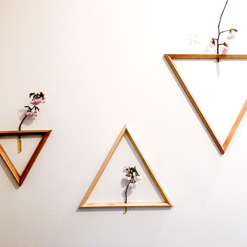 うだまさし　壁掛け三角　M S 2個セット フラワーベース うだまさし 壁掛け三角 M S 2個セット フラワーベース 次回再入荷予定