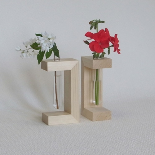 二輪挿しセット0723 一輪挿し・花瓶・花器 WOODY-CUBE 通販 5162645
