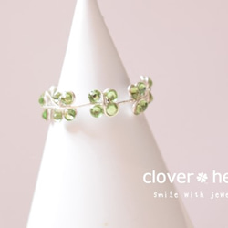 SWAROVSKI四つ葉のclovercloverhRing 2枚目の画像