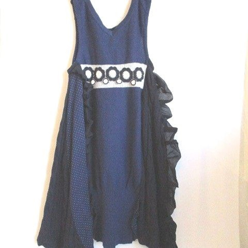 レースフリルジャンパースカート 紺 BABY BABY,THE STARS SHINE BRIGHT