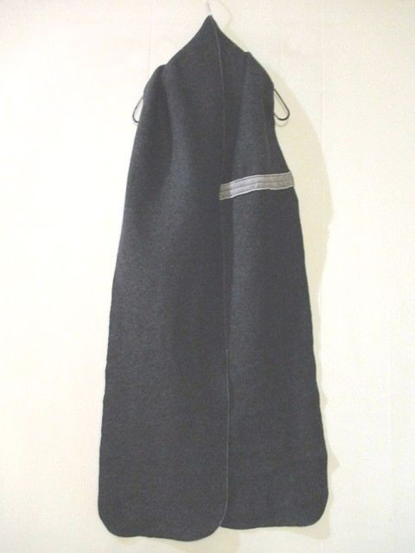 SALE　カシミア混　ふわふわ黒×杢グレーリバーシブルマフラー　男女兼用 3枚目の画像