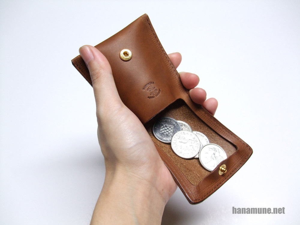 スライドコインパース／ブラウン