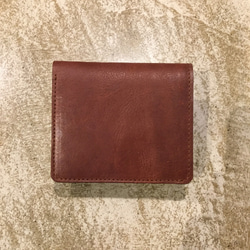 本革専門店　カートン(二折り財布)／レッドブラウン 2枚目の画像