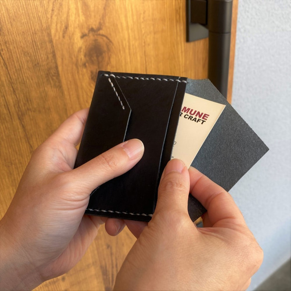 おうち時間を楽しもう！ヌメ革のクラフトキット／名刺カードケース・３バリエーション／ナチュラル 4枚目の画像
