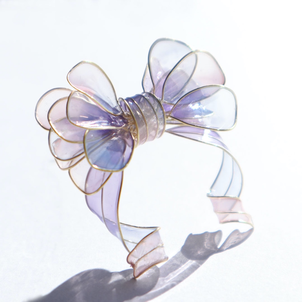 リボンRibbon　ポニーフック　紫