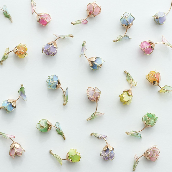 春花の風まかせ耳飾り　６色展開　期間限定！ 2枚目の画像