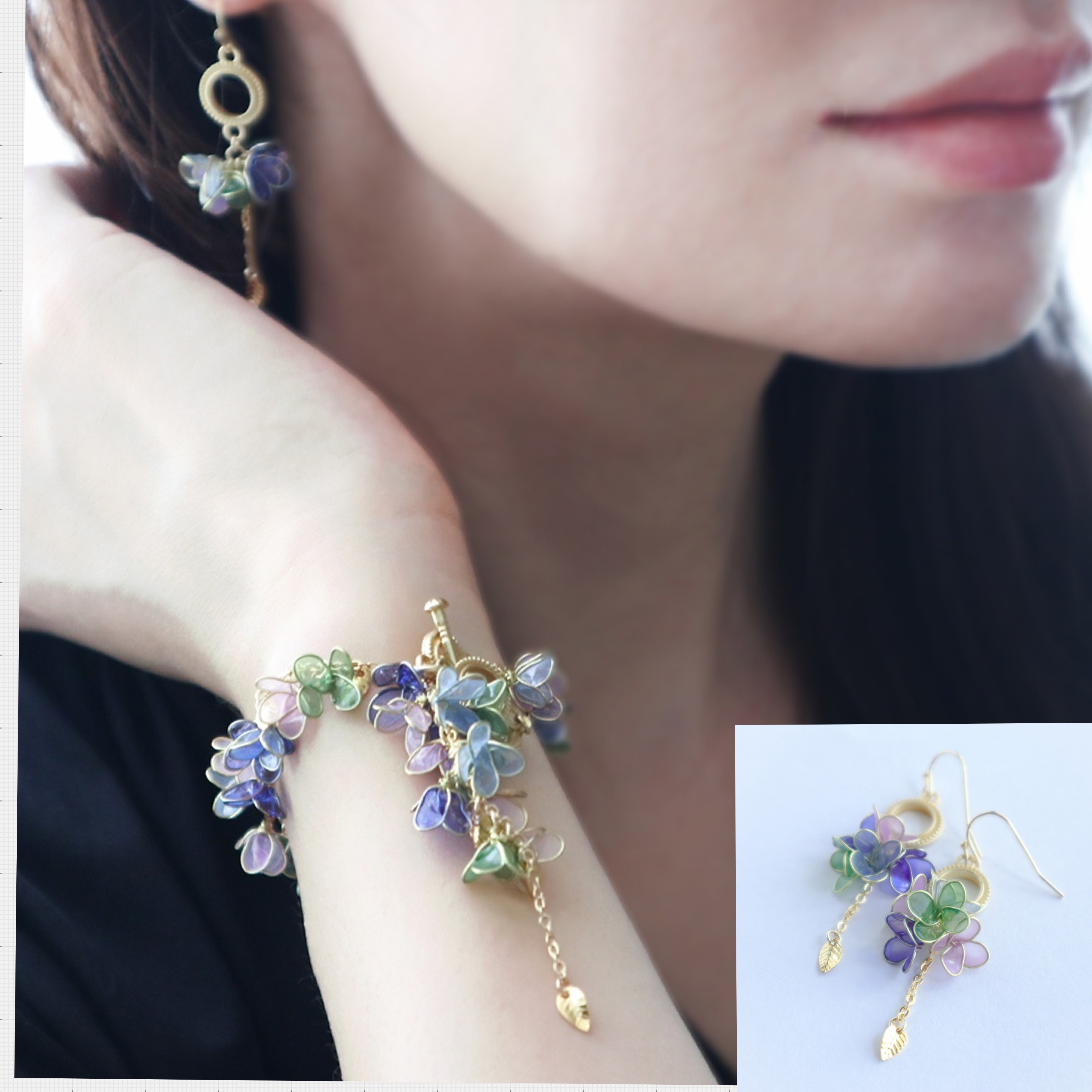 BLOOM ピアス ブレスレット セット