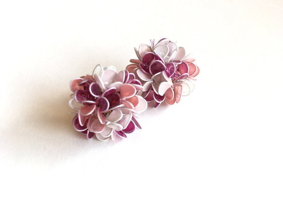 紫陽花のイヤリングorピアス 2枚目の画像