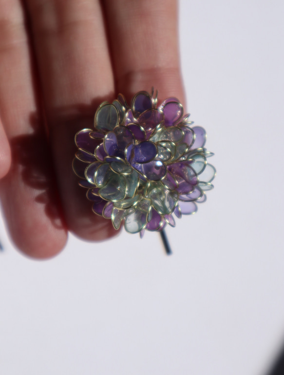 紫陽花の毬 ポニーフック 3枚目の画像