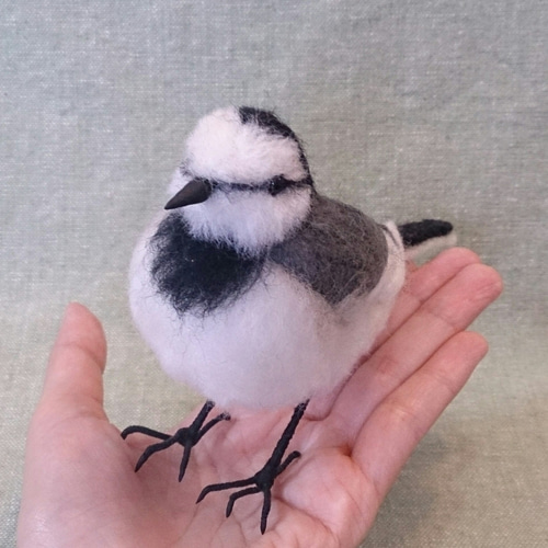 ハクセキレイ 羊毛フェルト 羊毛フェルト cococheri 通販 2346326