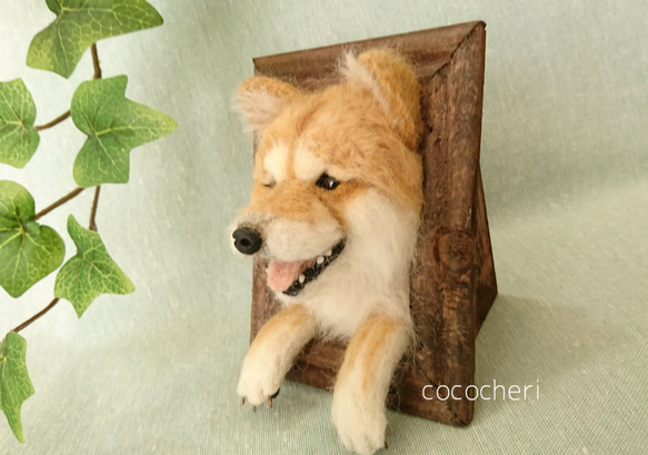 とびきり笑顔の柴犬さん  羊毛フェルト 4枚目の画像