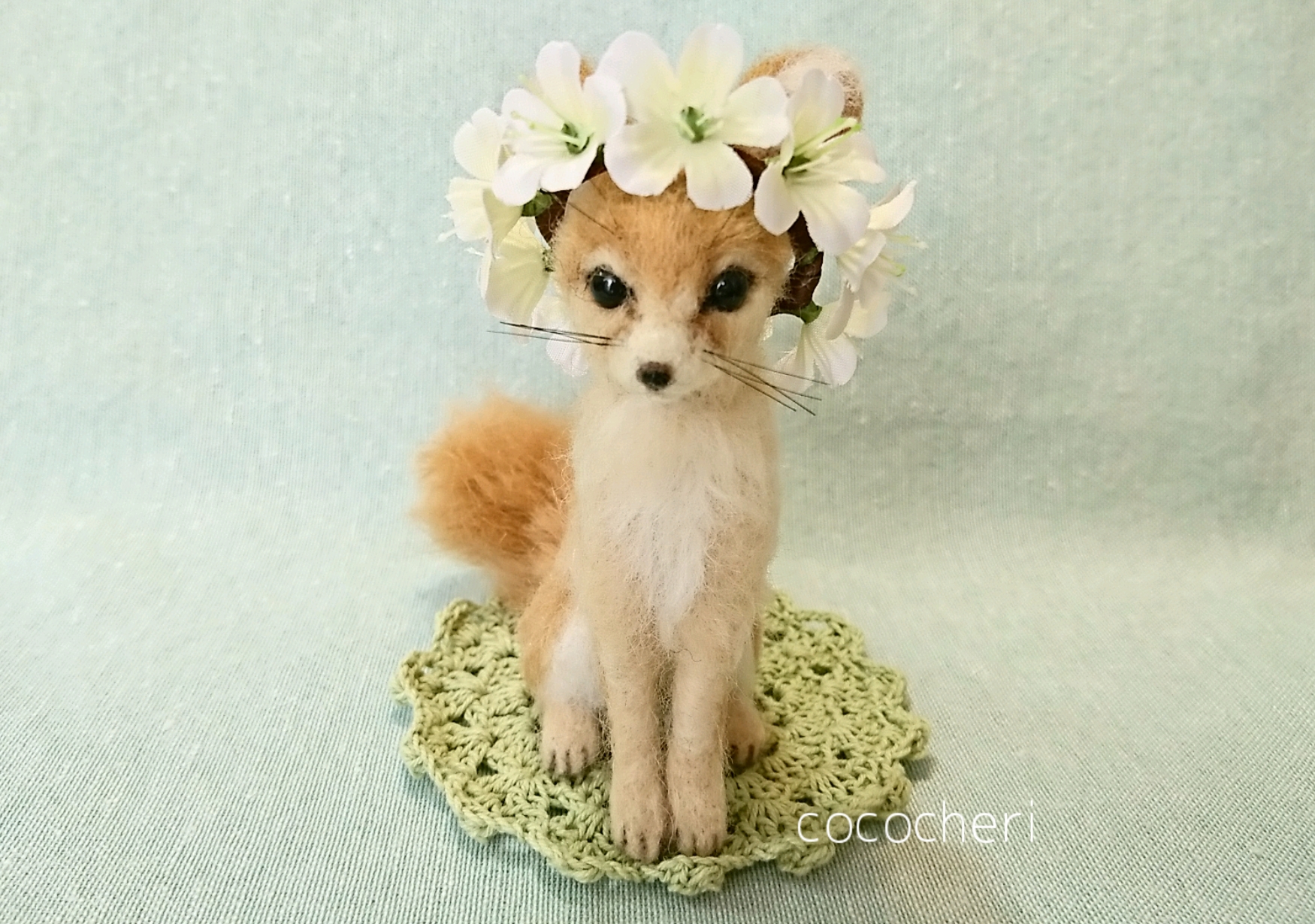 作家様　羊毛フェルト　フェネック フェネック キツネ 羊毛フェルト