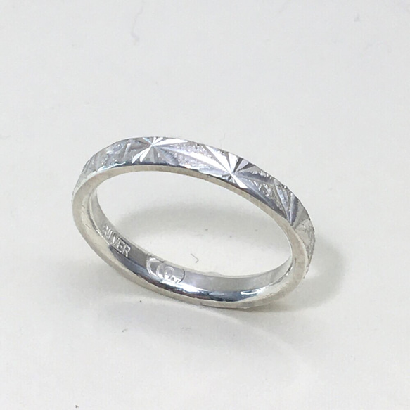 No.3 Ring carved with Asanoha patterns. 1枚目の画像