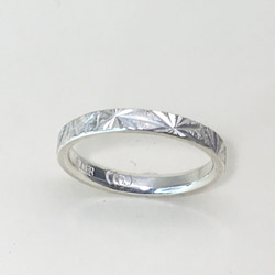 No.3 Ring carved with Asanoha patterns. 3枚目の画像