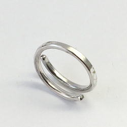 No.207 Hammered pattern little finger ring 5枚目の画像