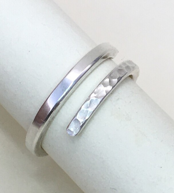 No.231 Hammered pattern little finger ring 1枚目の画像