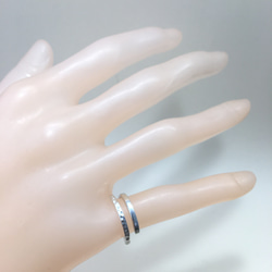 No.231 Hammered pattern little finger ring 5枚目の画像