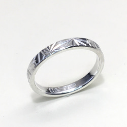 No.232 Ring carved with Asanoha patterns. 2枚目の画像