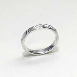 No.232 Ring carved with Asanoha patterns. 4枚目の画像