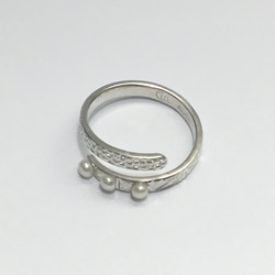 No.262 Cute ring with Nanako pattern pearls. 7枚目の画像