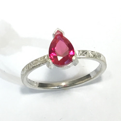 No. 266 Beautiful Ruby Drop Ring. 7枚目の画像