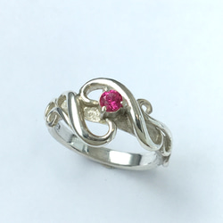 No.85 Ruby ring dressed in karakusa. 1枚目の画像