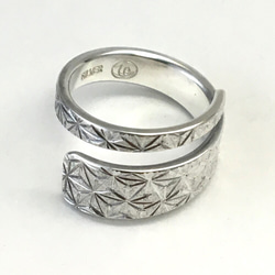 No.170　A free size ring with Asanoha patterns 3枚目の画像