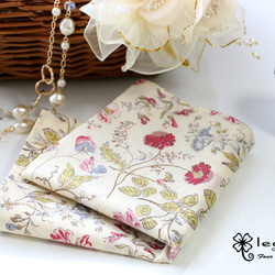 受注生産★刺繍入り＊リバティ×本革×8号帆布＊タックトート 4枚目の画像