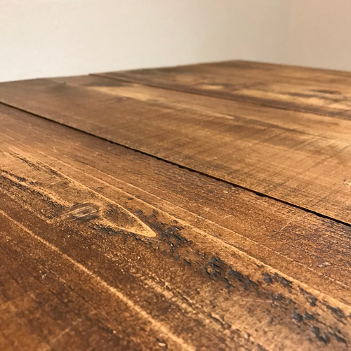 ☆ アイアンフレーム 古材風 杉足場板 ダイニングテーブル 木色選択可