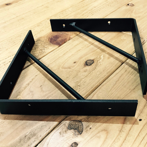 ☆ ハンドメイド アイアン棚板金具 2個1組 サイズオーダー可 ☆ 棚