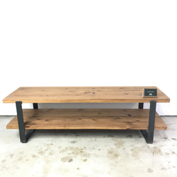 ☆ アイアンフレーム 杉古材風無垢材 テレビボード サイズオーダー可