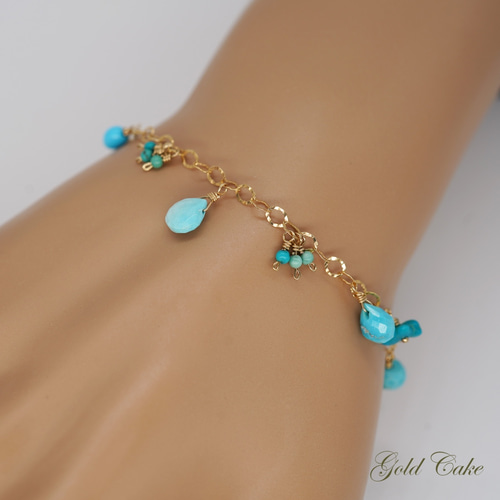 オールターコイズ ブレスレット スリーピングビューティー入り k14gf