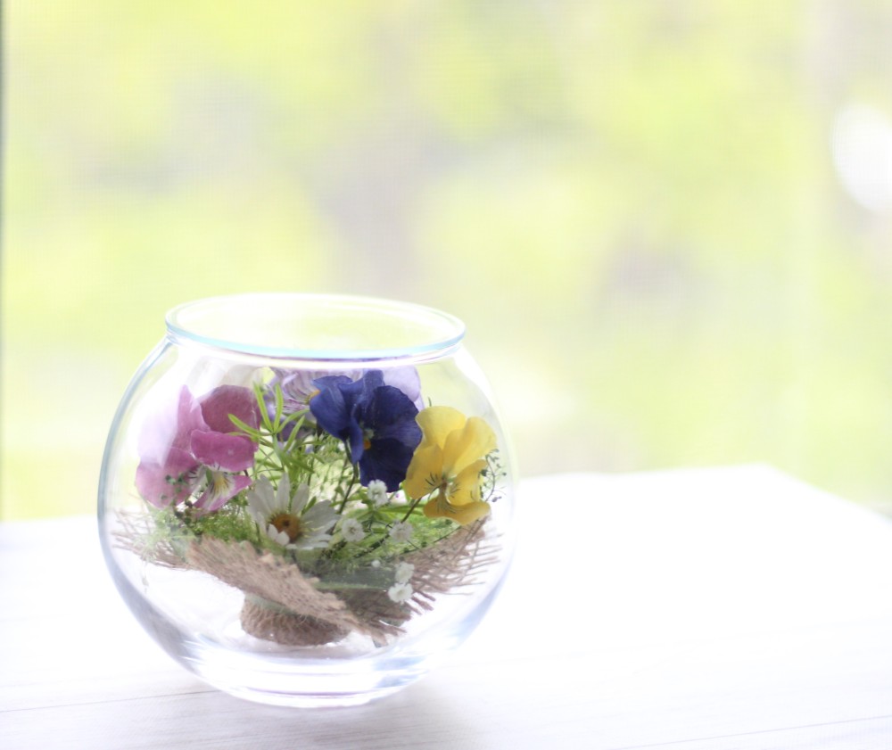 ❤ドライフラワー/ビオラ（菫）＆マーガレット　ビオラ(M)■母の日・誕生日・結婚祝い・ギフト・プレゼント■